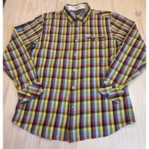 Matix Marc Johnson Signature Series Bella Plaid Button Down Shirt Mens Medium